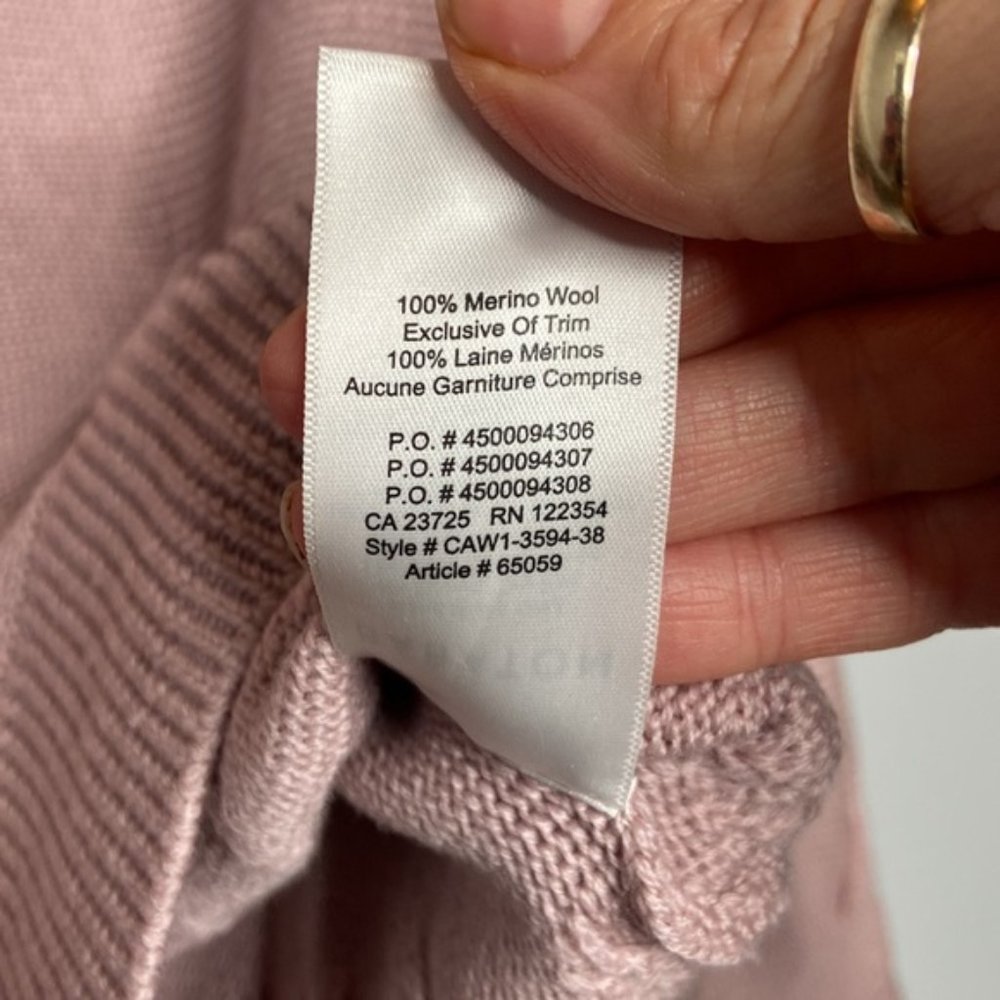 ❗️SOLD❗️Aritzia Babaton Dusty Rose Knit Braided Luc Sweater Size S - Picture 7 of 7